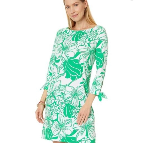 Lilly Pulitzer Dresses & Skirts - Lilly Pulitzer Spearmint Oversized Green Floral Dress Sz L Kiss My Tulips